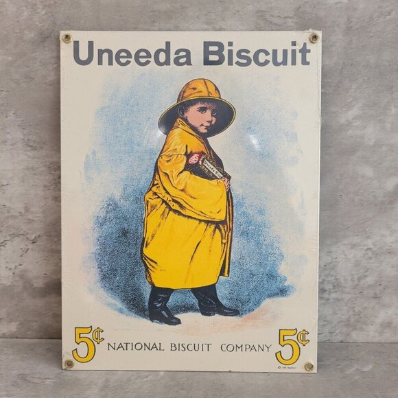 Ande Rooney Other - Uneeda Biscuit National Biscuit Company Nabisco Ande Rooney Porcelain Sign New